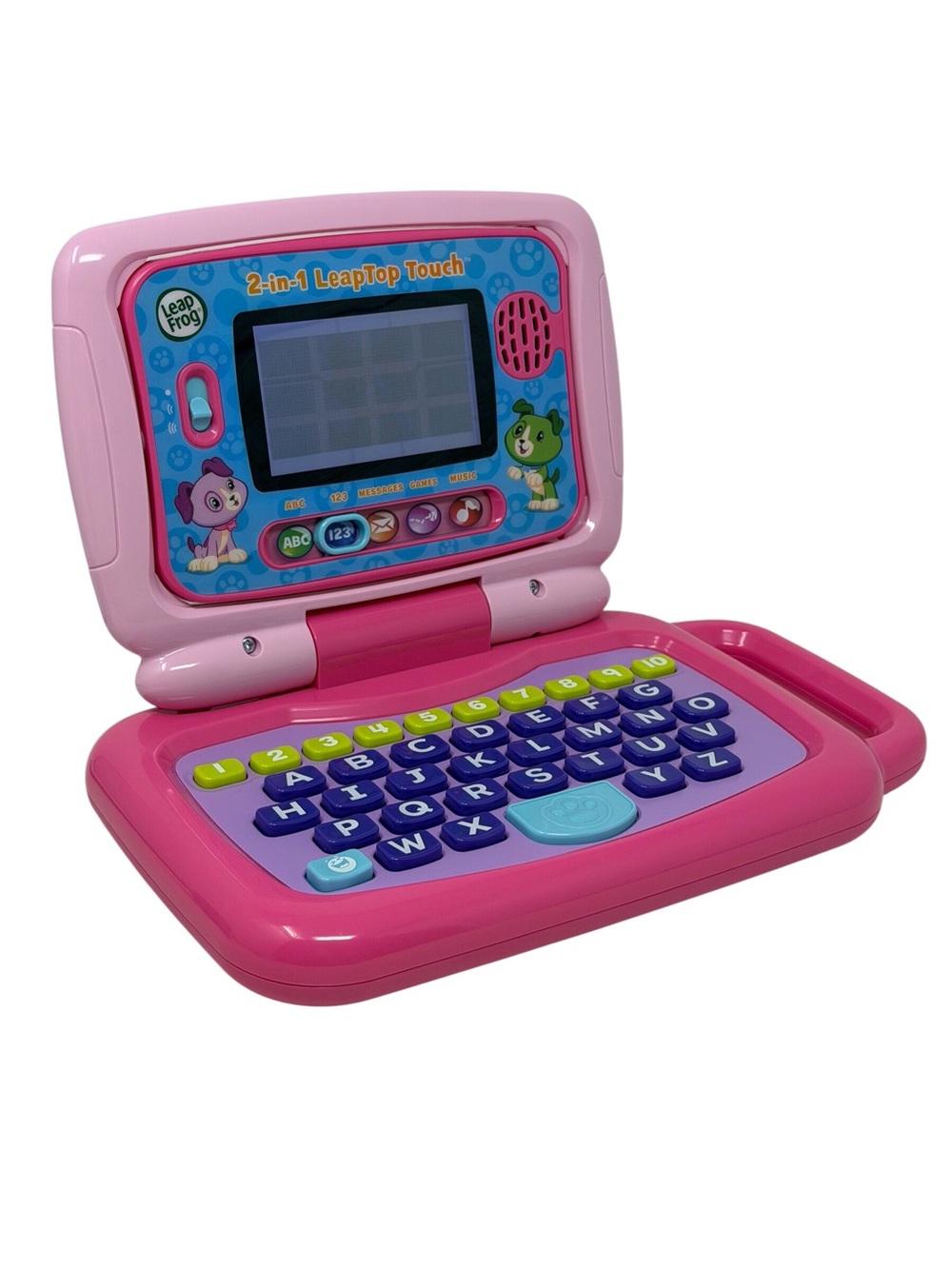 Leap Frog 2 in 1 Leaptop Touch Learning Educational  Kids Toy Pink Laptop EUC